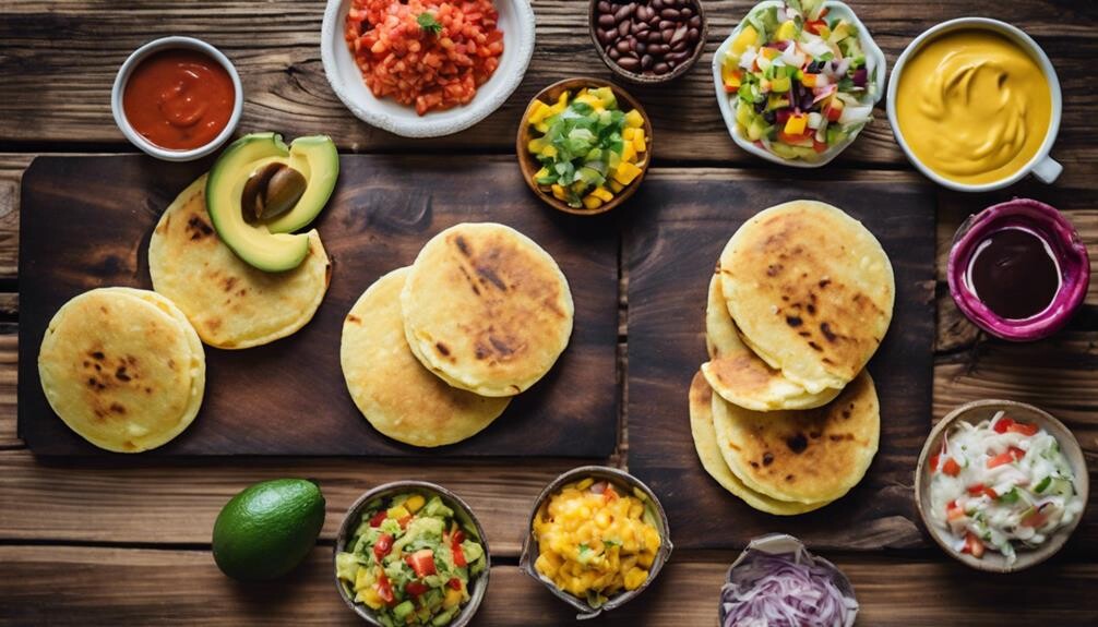 arepas con queso sides