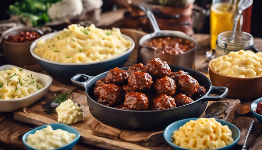 bbq meatballs dinner sides