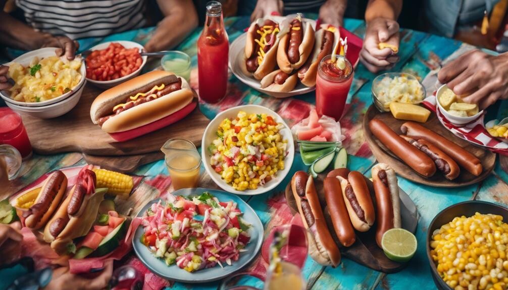 birthday party hot dog buffet