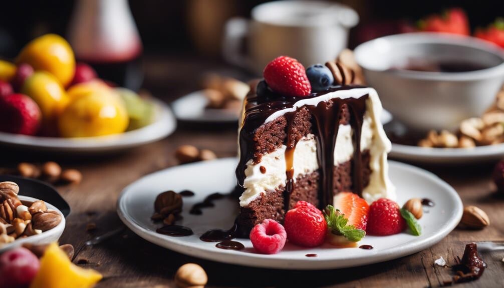 cake and side dishes