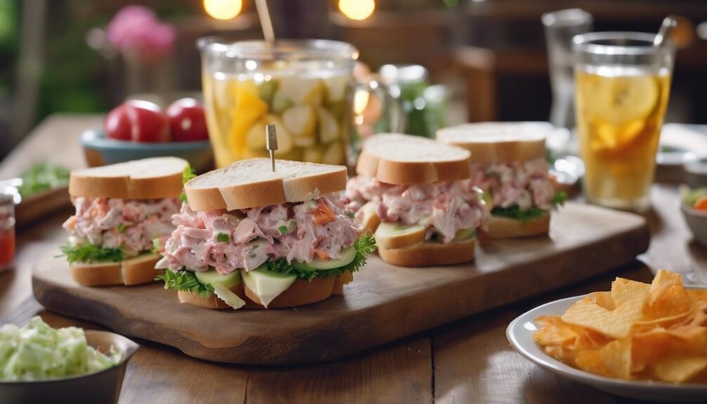 complement ham salad sandwiches