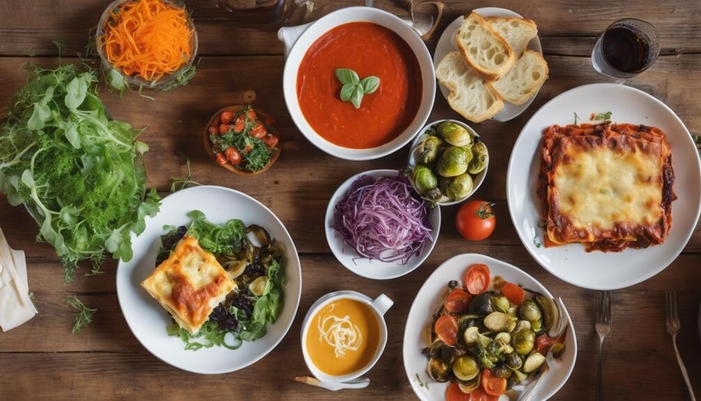 complement veggie lasagna perfectly