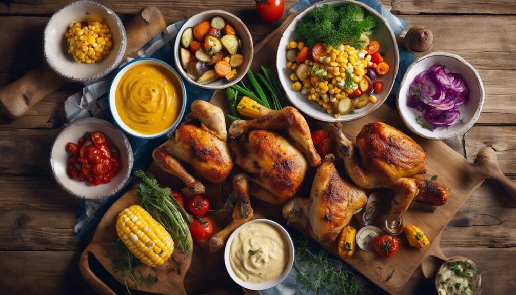 complementing baked chicken legs