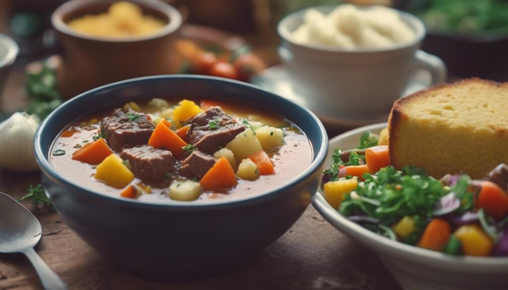 complementing beef vegetable soup