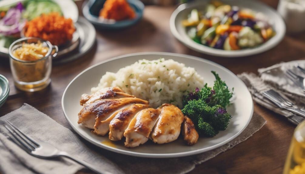 complementing chicken and rice