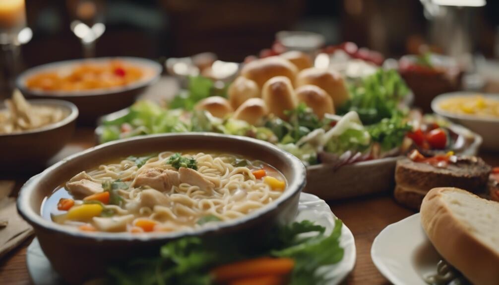 complementing chicken noodle soup