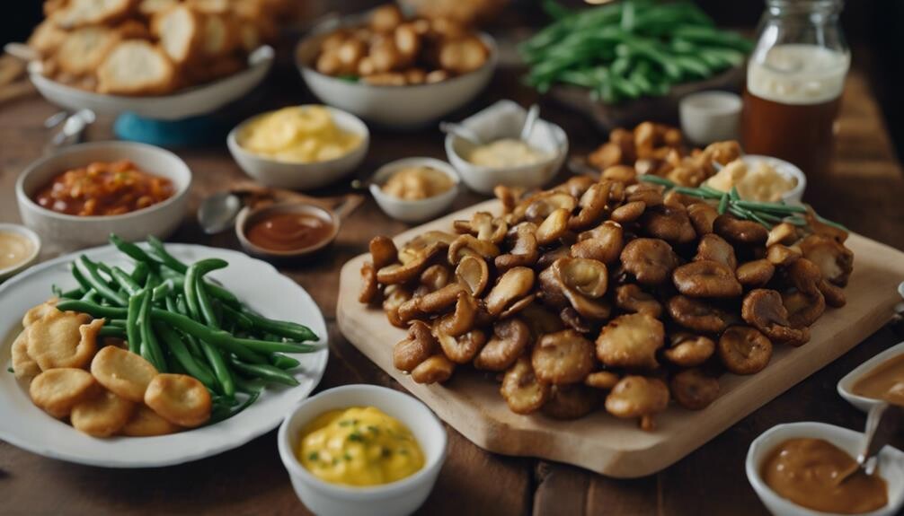 complementing fried mushrooms perfectly