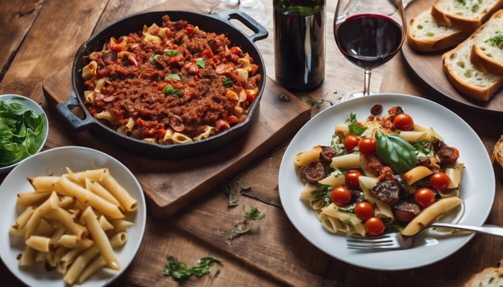 complementing pasta bolognese perfectly