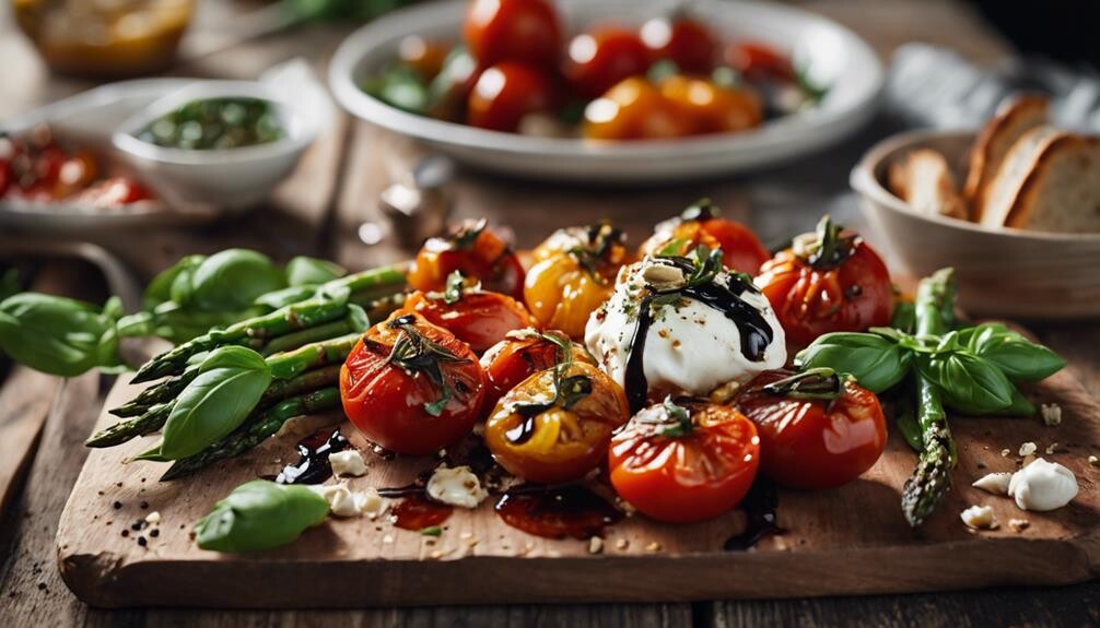 complementing roasted tomatoes perfectly