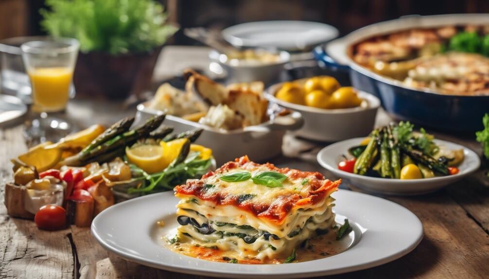 complementing seafood lasagna perfectly