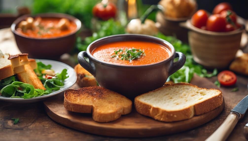 complementing tomato bisque dishes