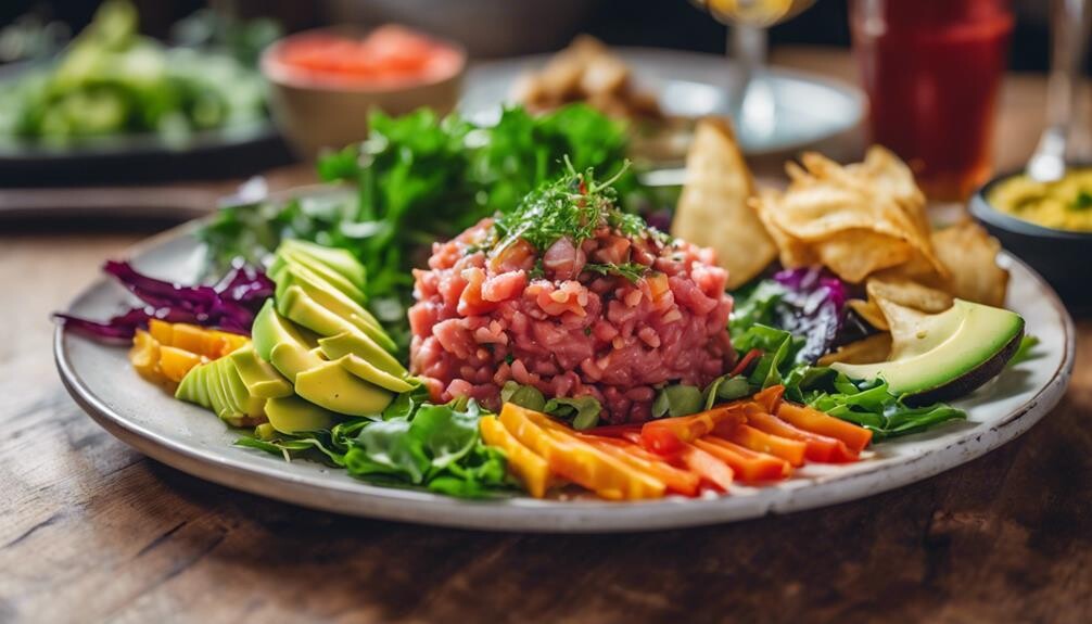 complementing tuna tartare dishes