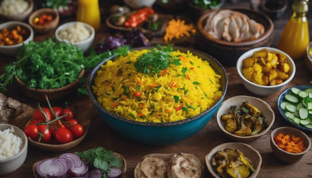 complementing turmeric rice dishes