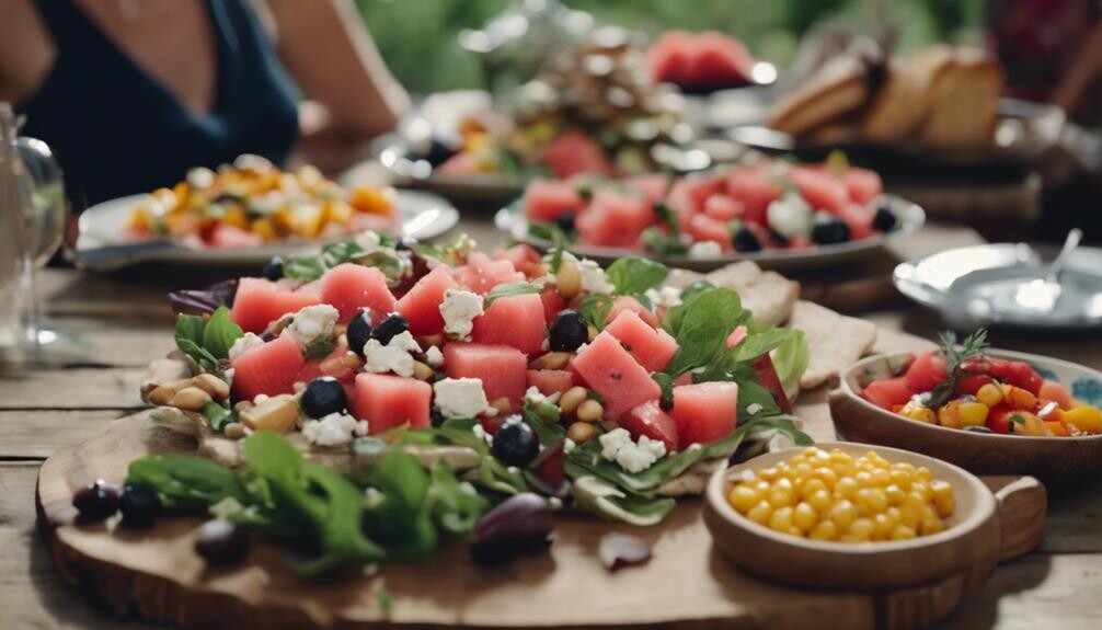 complementing watermelon feta salad options