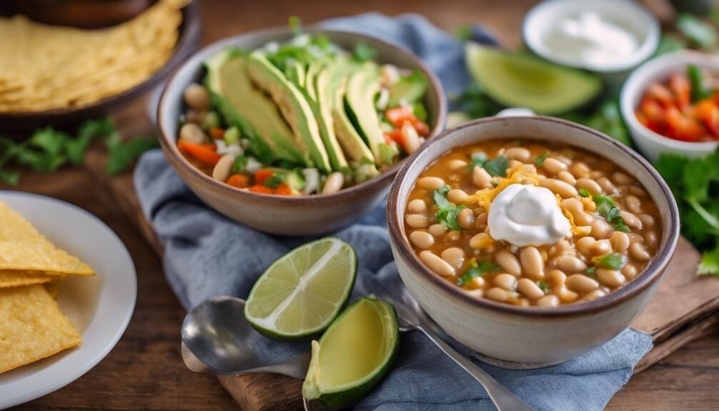complementing white bean chili