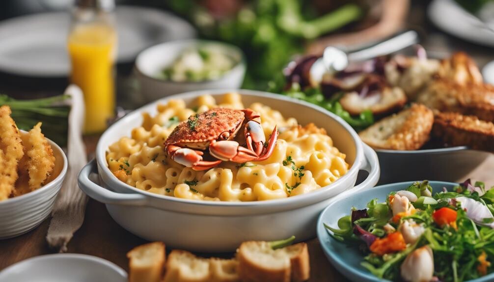 crab mac and cheese sides