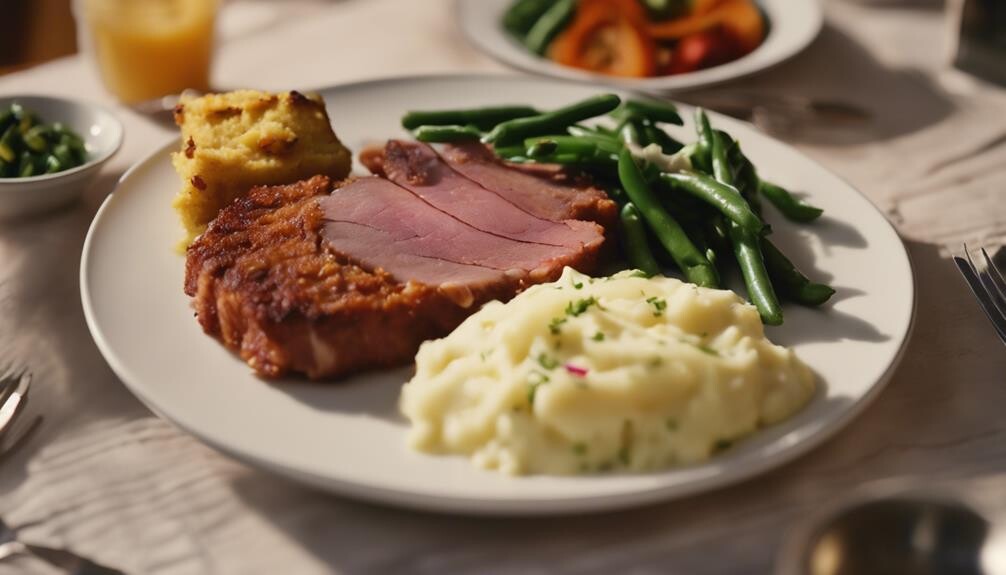 fried ham steak accompaniments