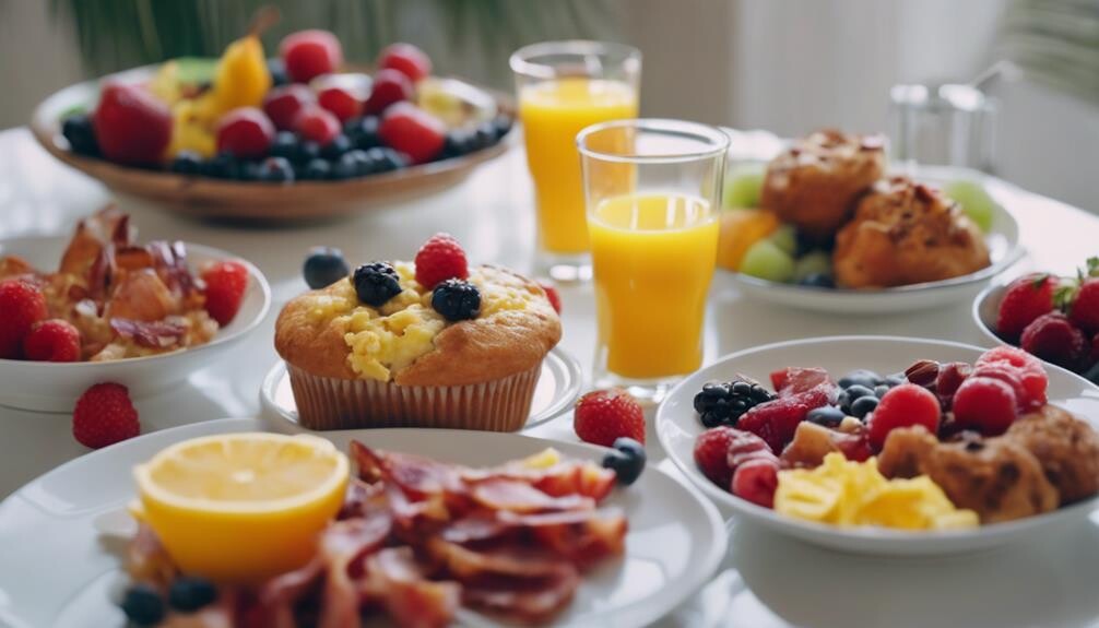 muffins and breakfast sides
