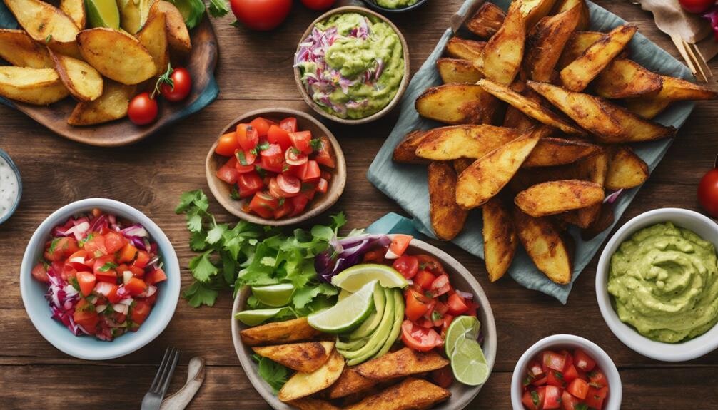 potato wedges vegetarian sides