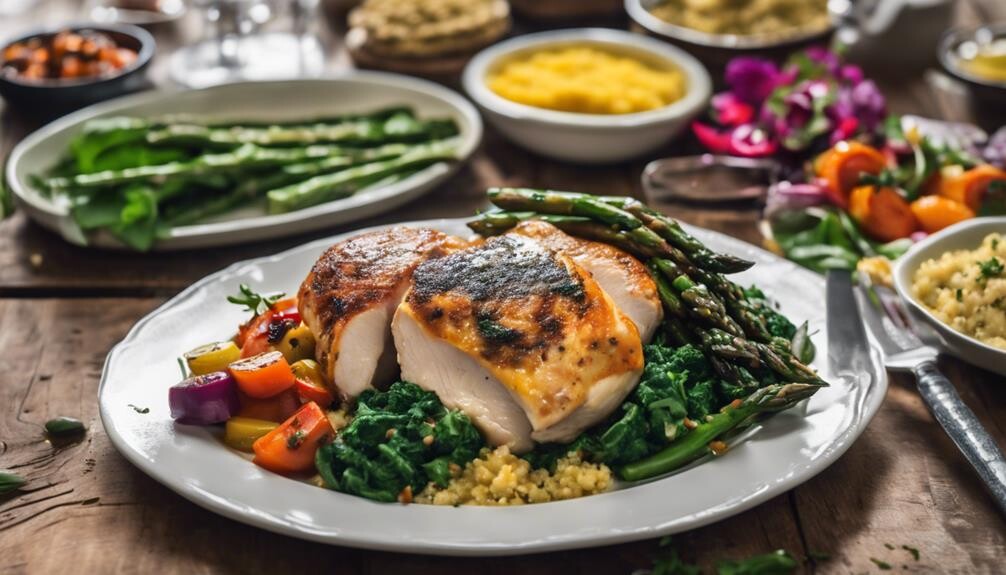 spinach stuffed chicken sides