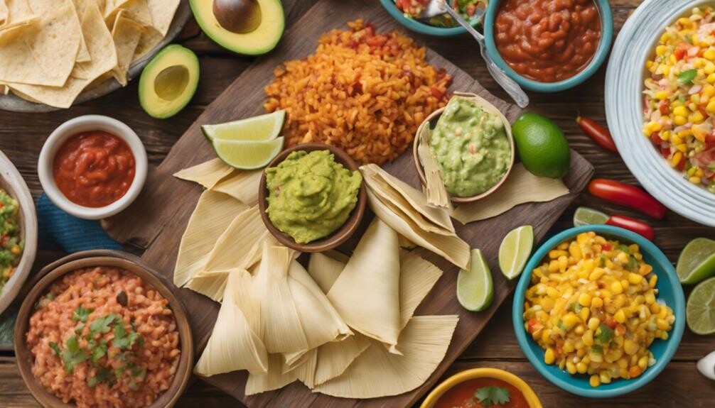 tamales with christmas sides