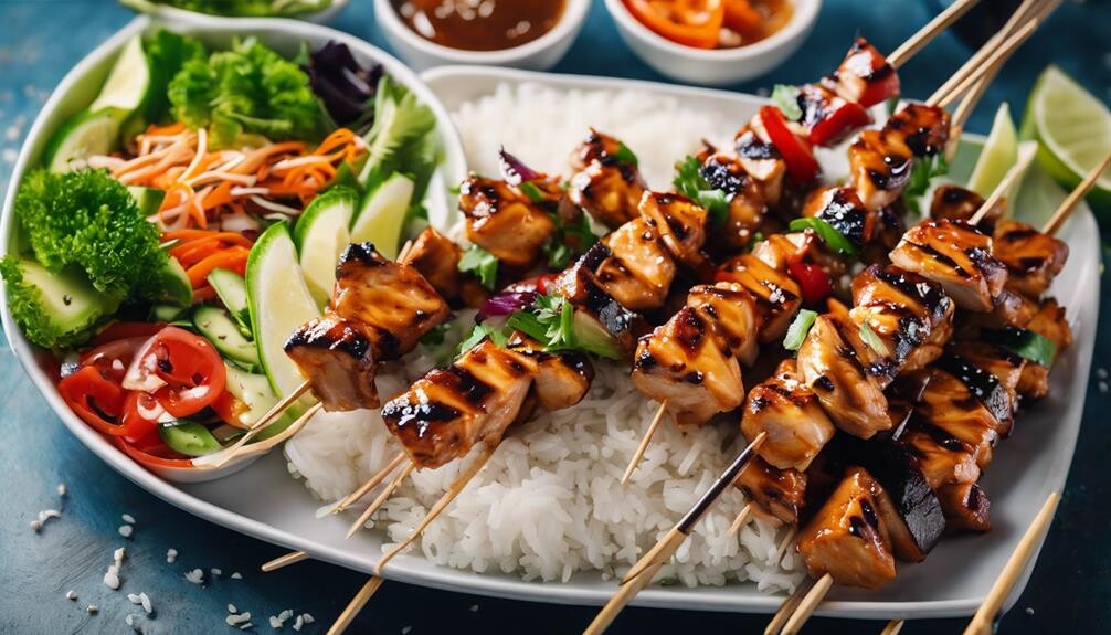 teriyaki chicken skewer sides