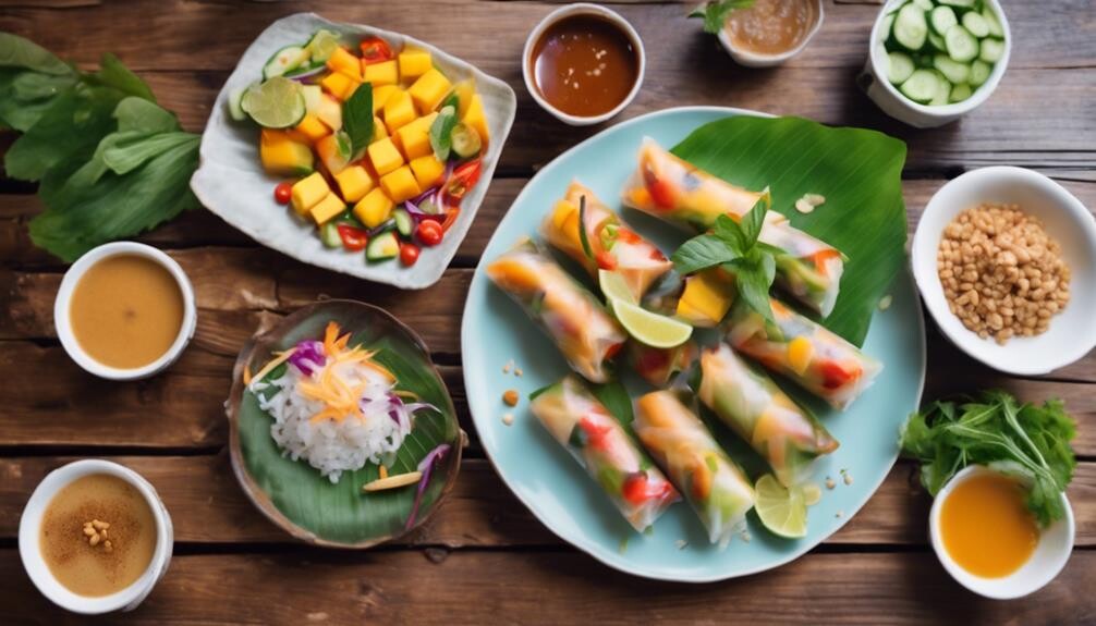 thai spring roll accompaniments