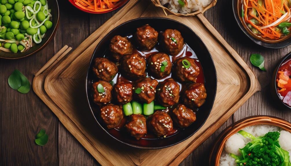 asian meatball side dishes