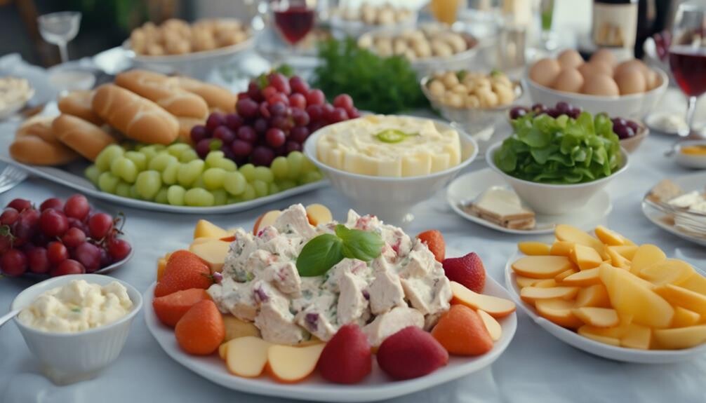 chicken salad luncheon sides