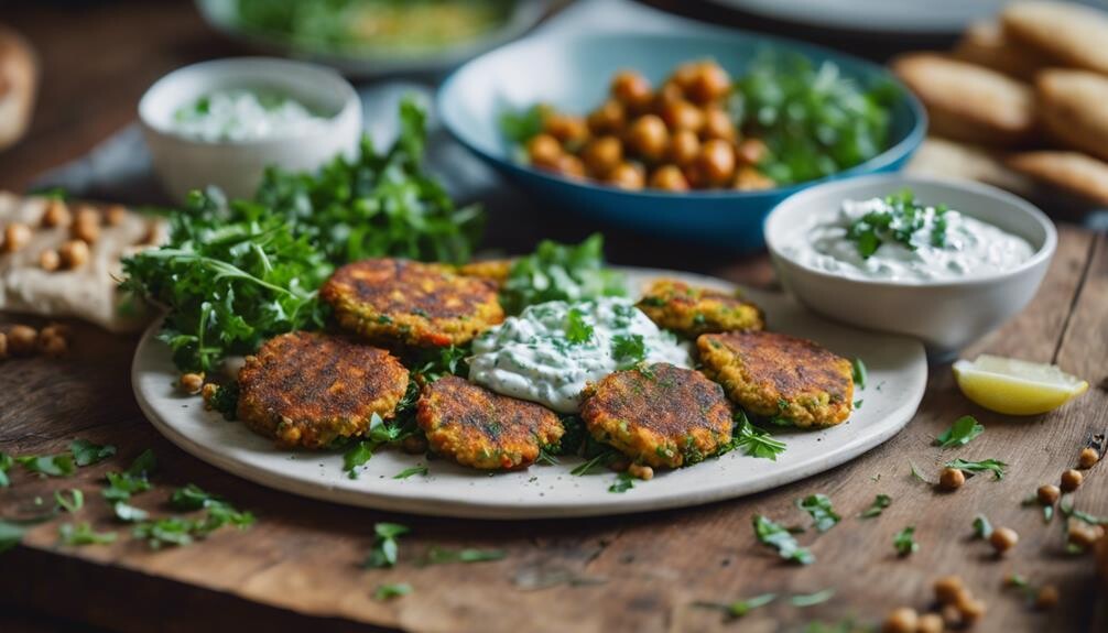 chickpea fritter side dishes