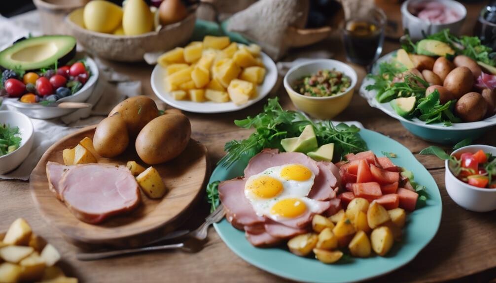 complement ham and eggs