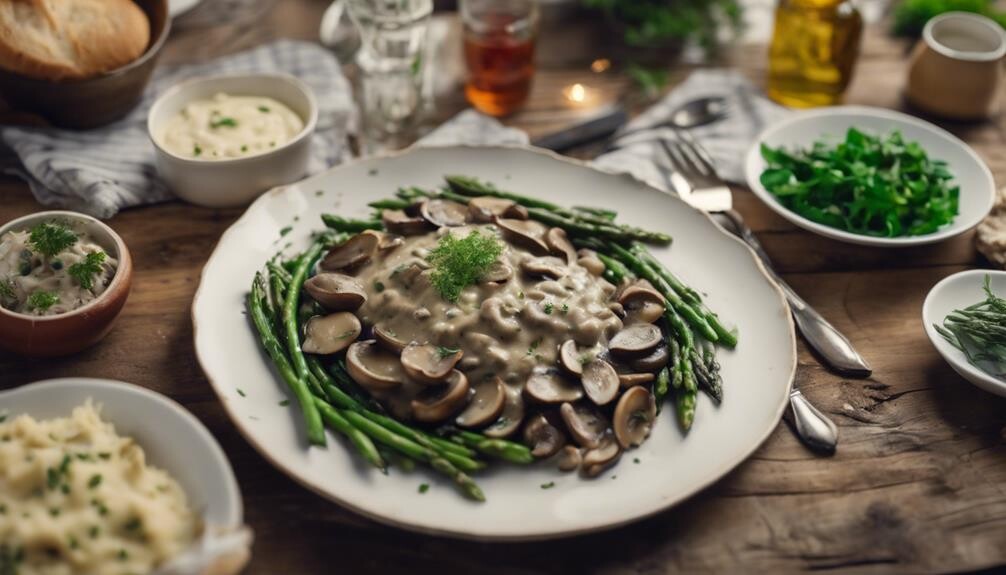 complement mushroom stroganoff dishes