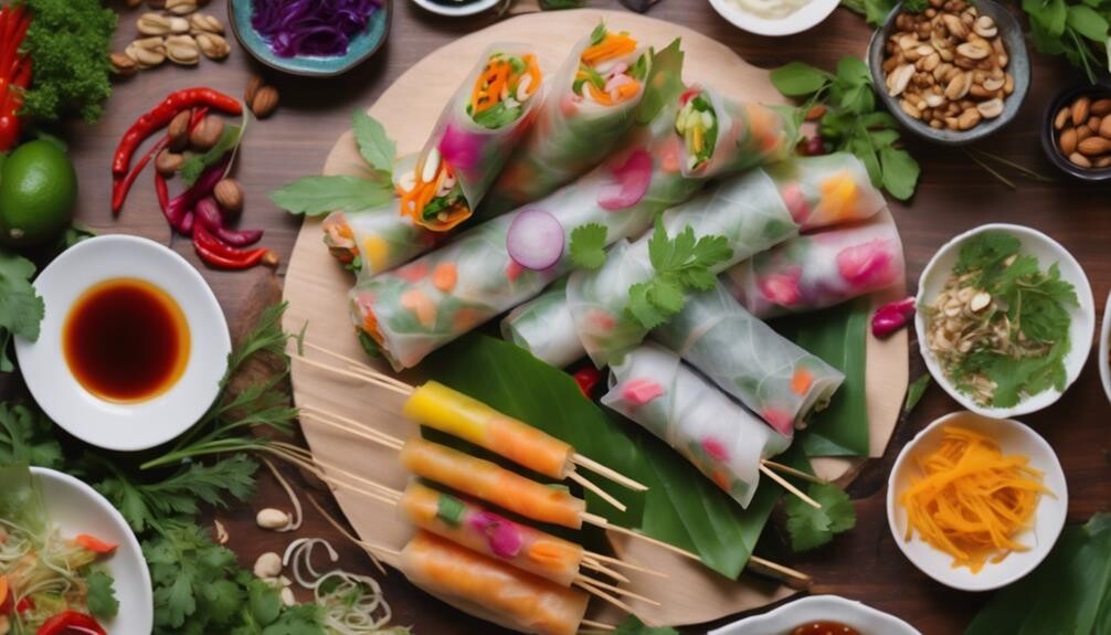 complement rice paper rolls