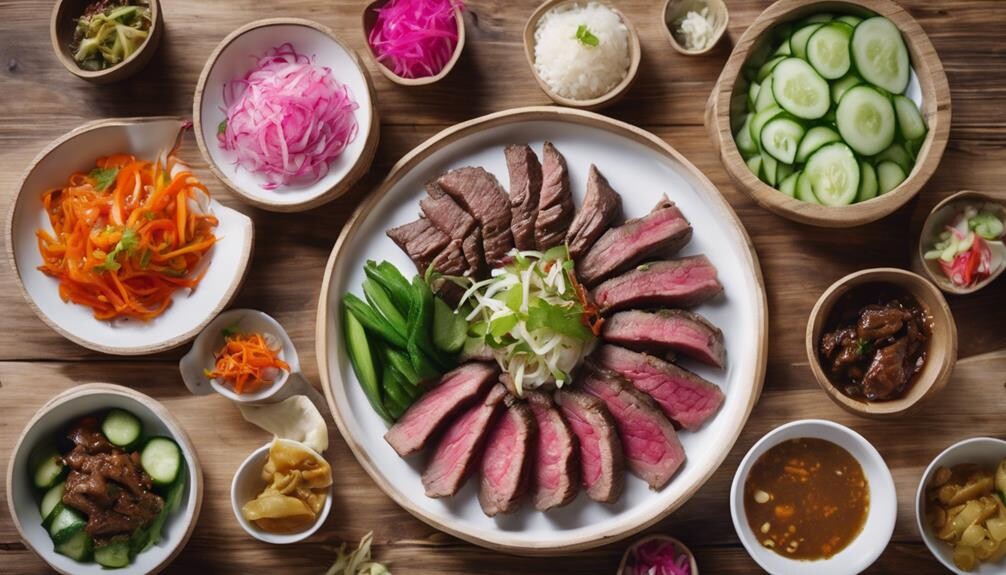 complementing asian flank steak