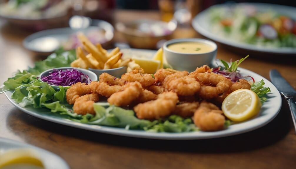 complementing butterfly shrimp dish