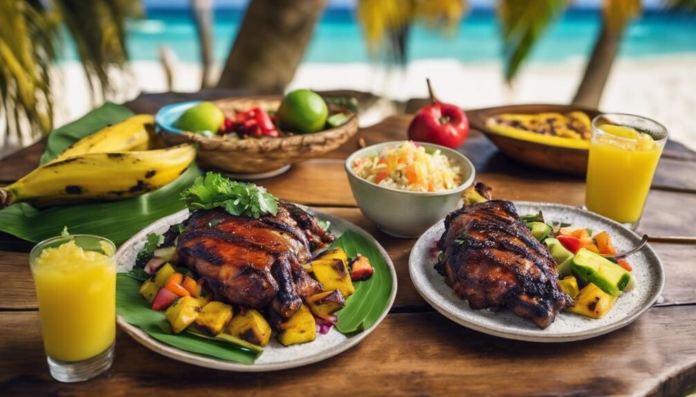 complementing caribbean jerk chicken