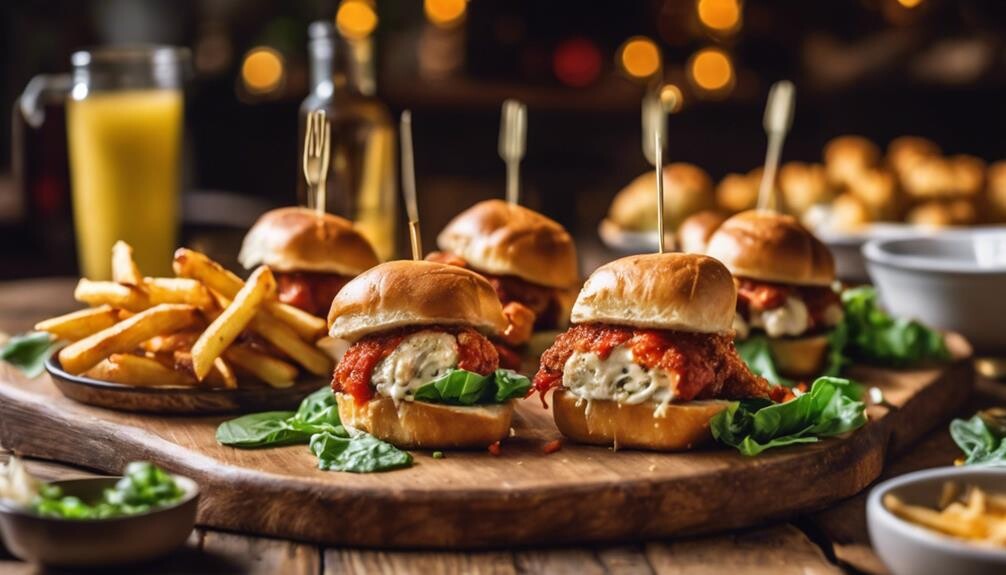 complementing chicken parm sliders