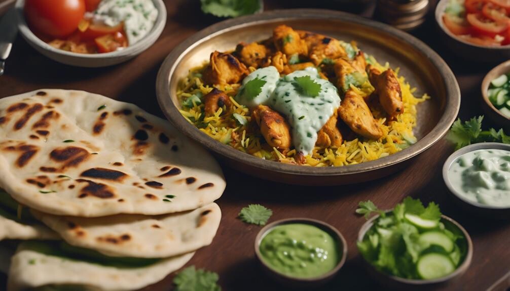 complementing chicken tikka feast