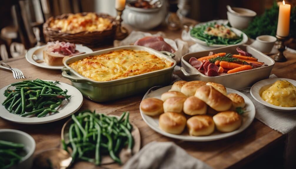 complementing ham with sides