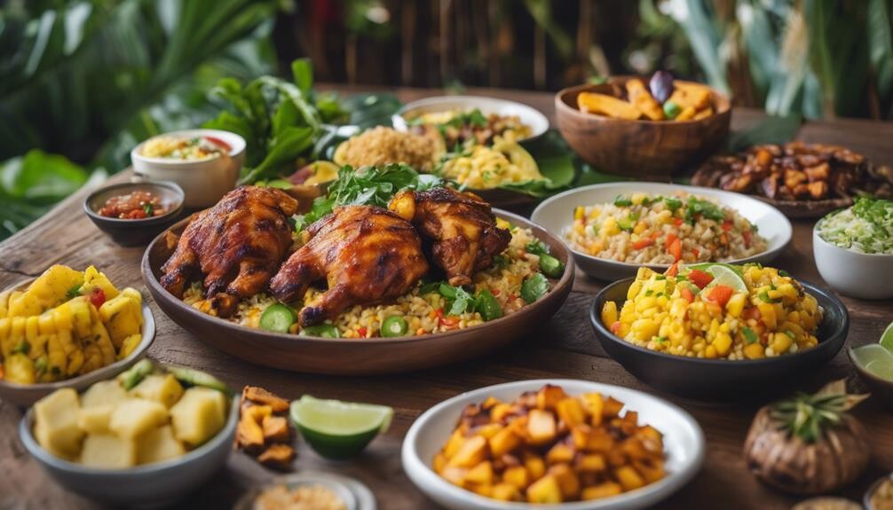 complementing huli huli chicken