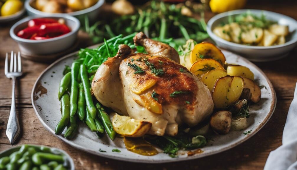 complementing lemon herb chicken