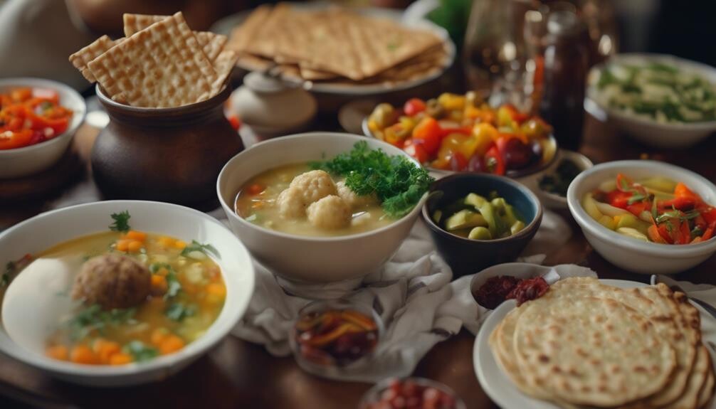 complementing matzo ball soup