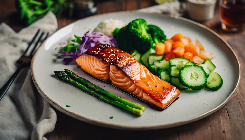 complementing salmon teriyaki dishes