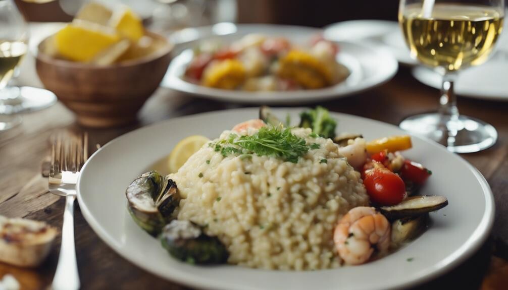 complementing seafood risotto perfectly