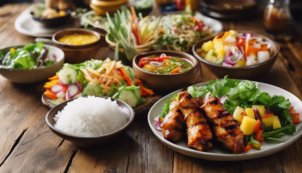 complementing teriyaki chicken flavors