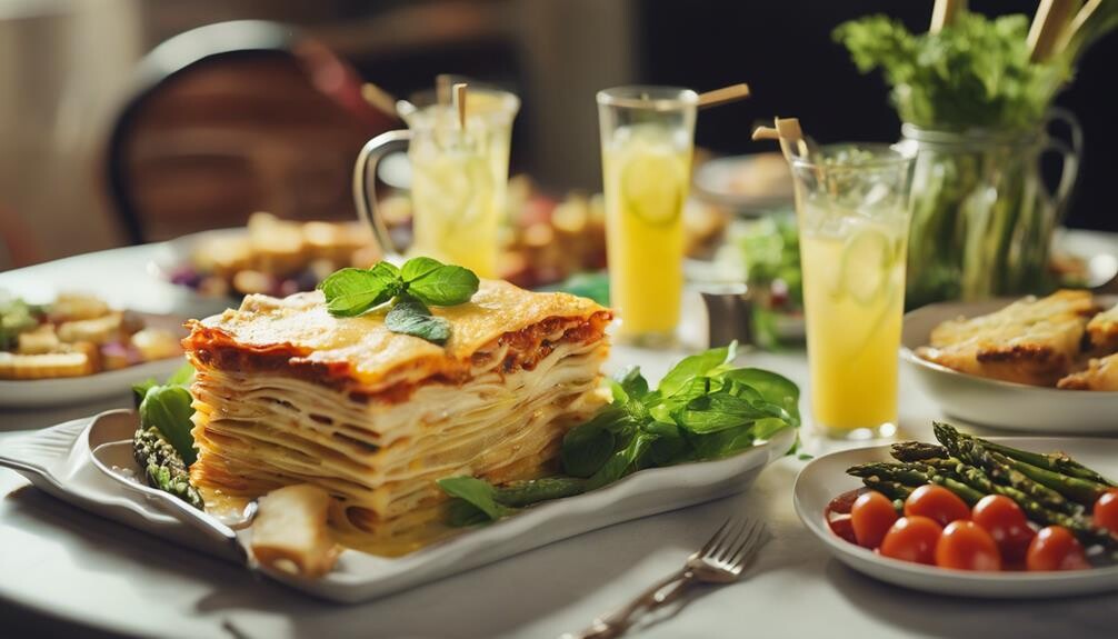complementing vegetable lasagna dishes