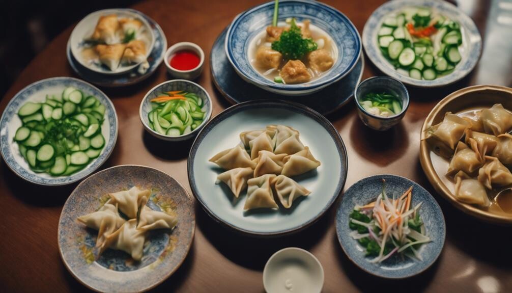 complementing wonton soup perfectly