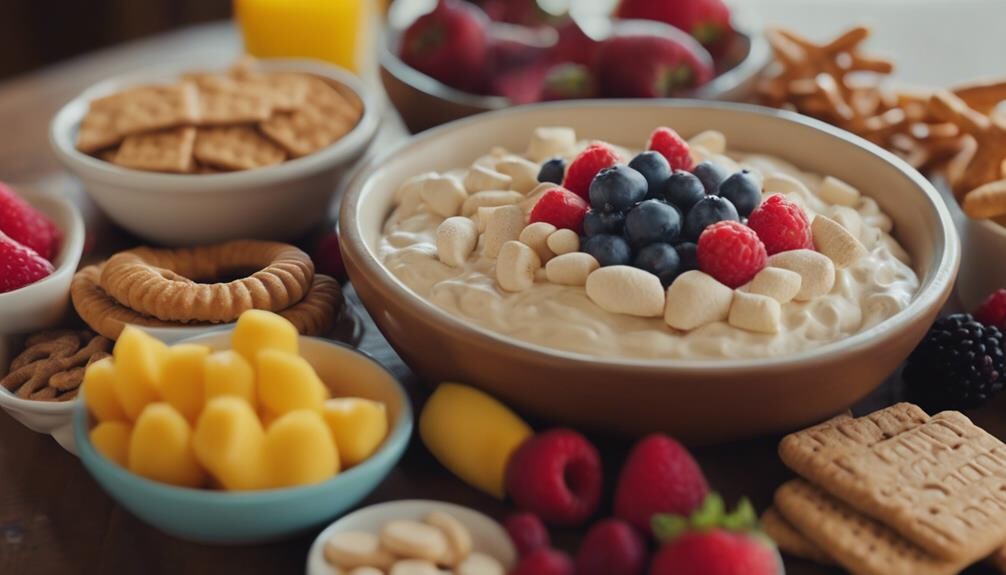 cookie dough dip accompaniments