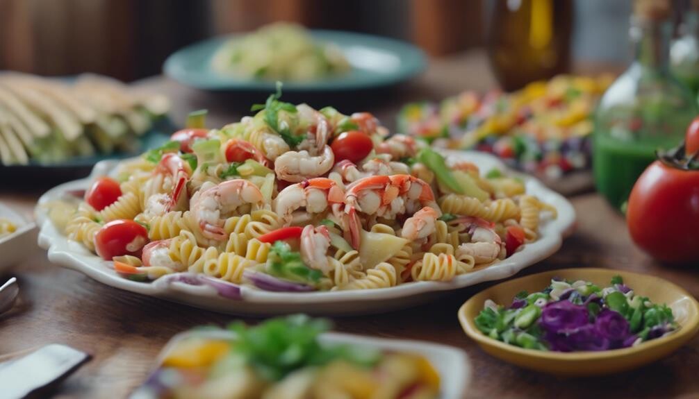 crab pasta salad sides