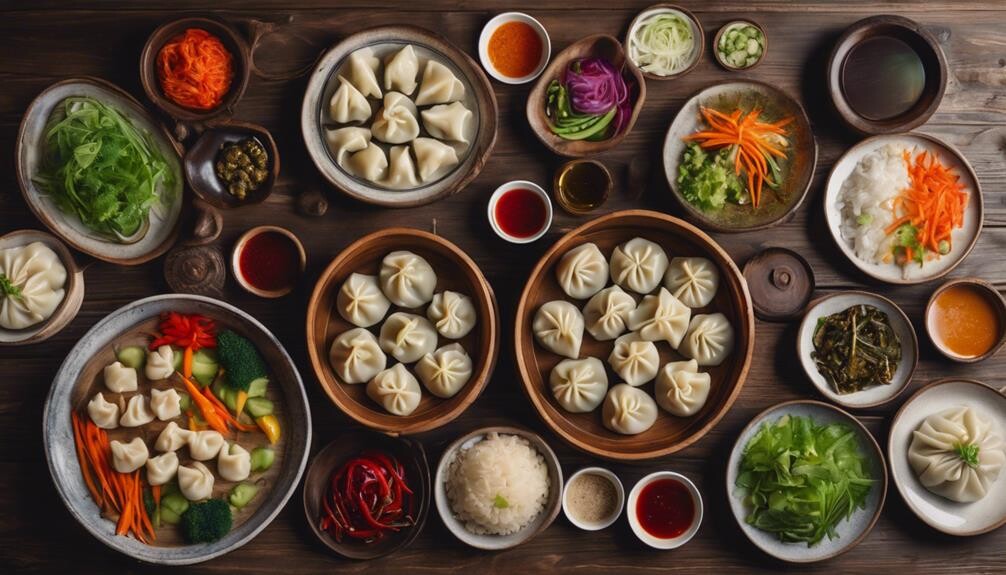 diverse sides for dumplings
